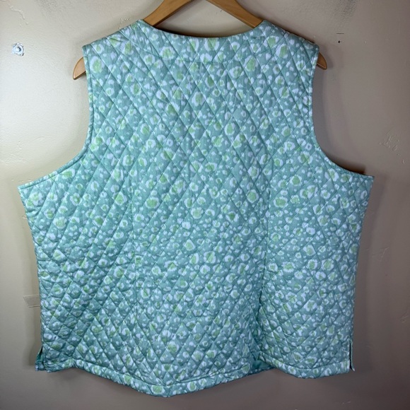 Isaac Mizrahi Live! Quilted Cotton 2X Vest‎ Jacket Pale Aloe New Outdoor - Picture 7 of 7